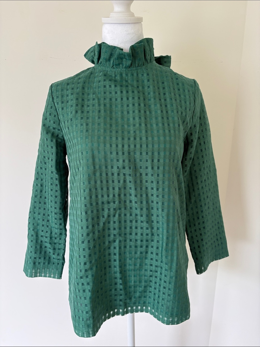 Green Windowpane Tuckernuck Faye Blouse